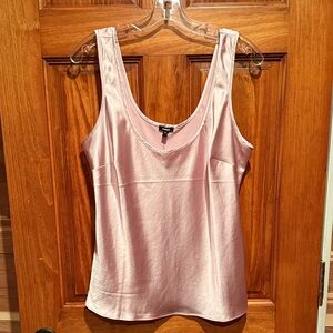 Express Light Pink Satin Tank Top